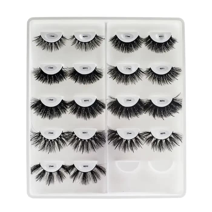 REDSIREN Faux cils en vison pointes vaporeux épais naturel pleine bande cils nouveau maquillage moel