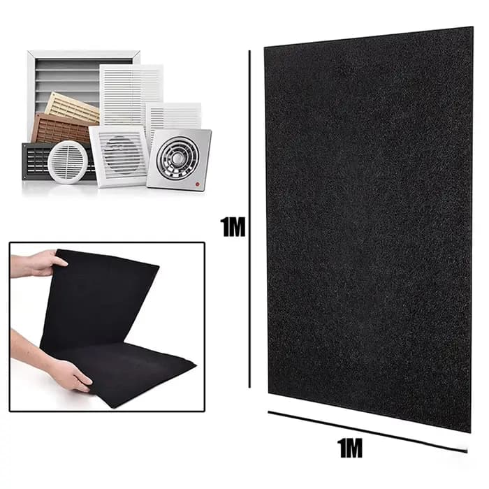 Filtre à charbon actif éponge hotte aspirante filtre à charbon 100cm x 100cm x 3mm filtre de climati