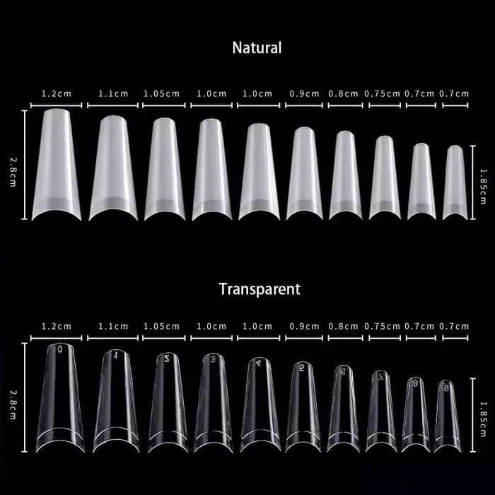 500 faux ongles Art conseils français naturel cercueil Transparent faux ongles conseils pour acryliq