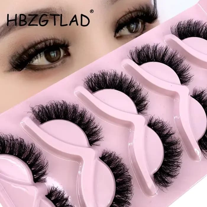 Faux cils de vison de chat et de renard, 5 paires, extrémités ailées, longs cils allongés, doux, nat