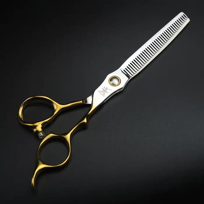 XUANFENG ciseaux à cheveux professionnels à poignée dorée 6.5 "440C ciseaux de coupe de barbier en a