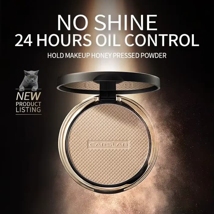 CARSLAN – poudre pressée translucide 24H, contrôle du sébum, fond de teint Compact, correcteur étanc