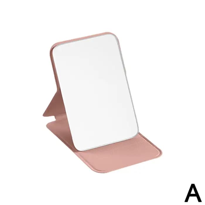 Mini miroir de maquillage de bureau, couleur unie, Simple, Portable, pliable, Compact, mignon, pour