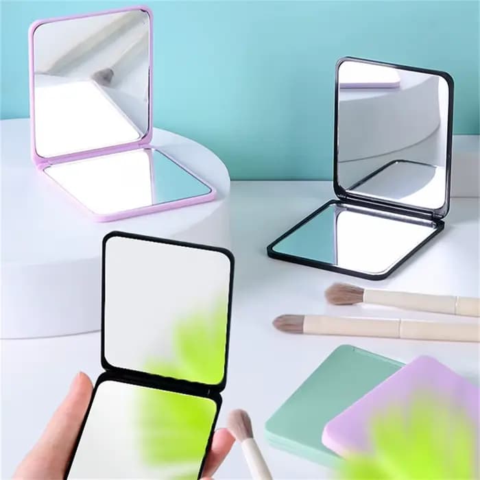 Miroir de maquillage portable pliable, double face, dortoir étudiant, bureau, petit cadeau, vente en