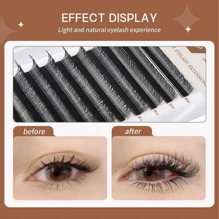 SEXYSHEEP 10 étuis/Lot C D Curl 3D 4D 5D 6D Faux cils de vison Extension cils individuels Faux cils