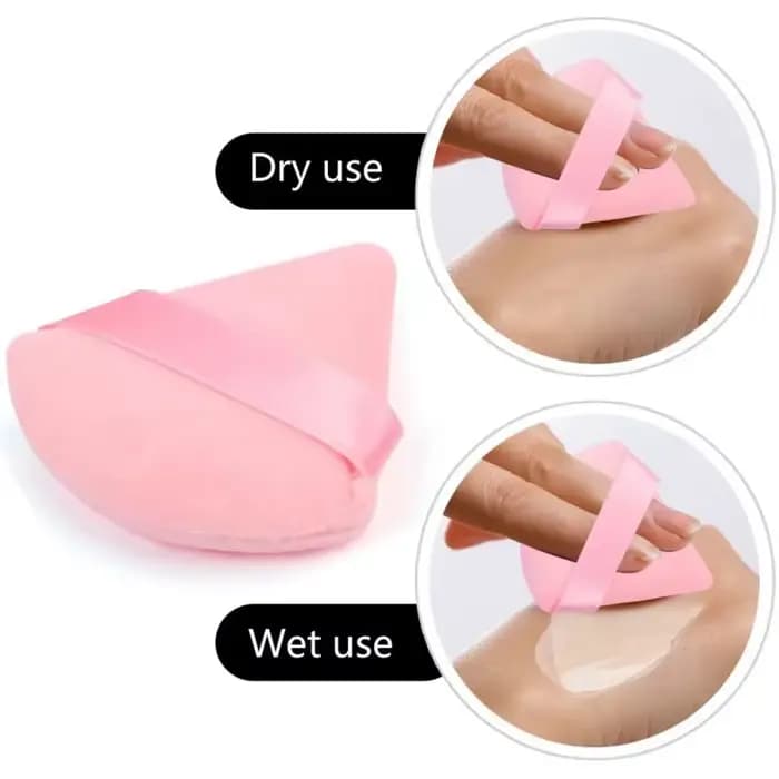 Mini éponge en velours triangle pour fond de teint, applicateur de correcteur pour le visage, éponge
