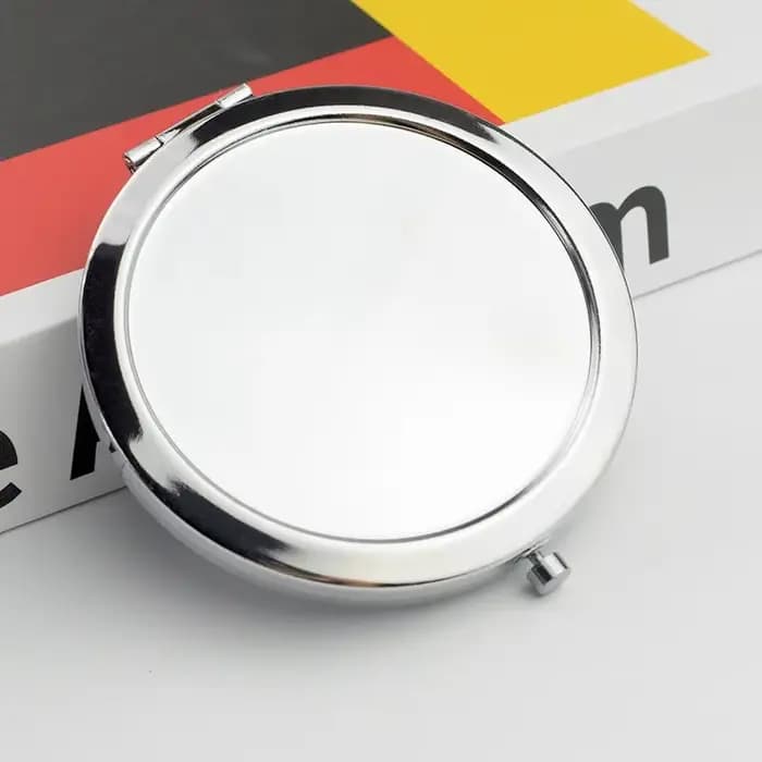 Miroir de poche, miroir de maquillage de voyage, incassable, en acier inoxydable, ultra fin, pliable
