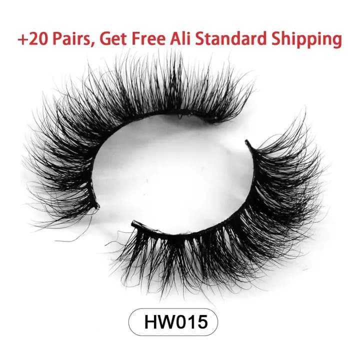 Livraison directe en gros naturel vaporeux 3d vison faux cils maquillage vison faux cils avec bande