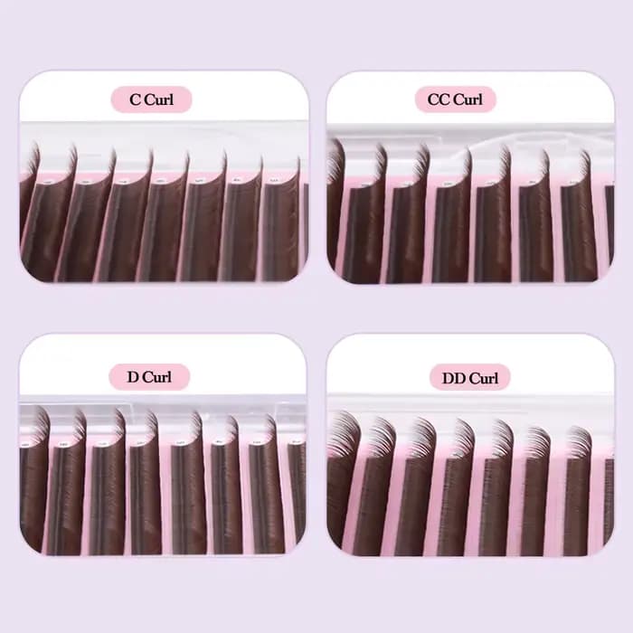 Extension de cils individuels bruns 8-15 cils mixtes colorés Premium cils brun foncé doux naturel vi