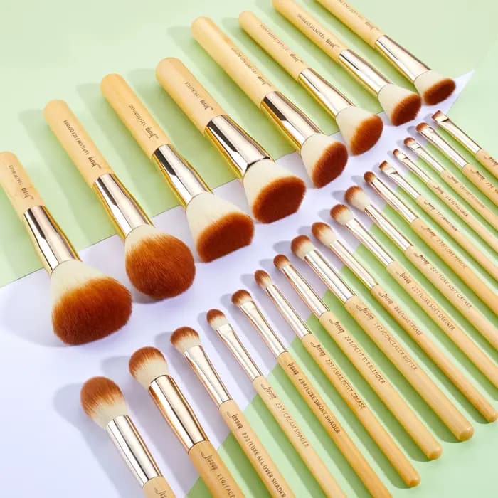 Jessup – ensemble de pinceaux de maquillage professionnels, poudre de fond de teint, fard à paupière