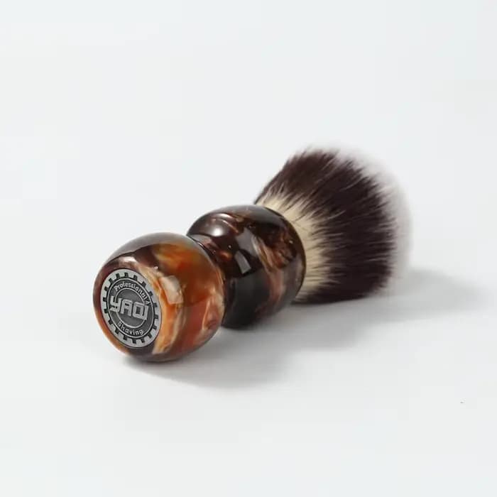 YAQI – moustaches de chat Caramel, cheveux synthétiques, brosse de rasage humide pour hommes