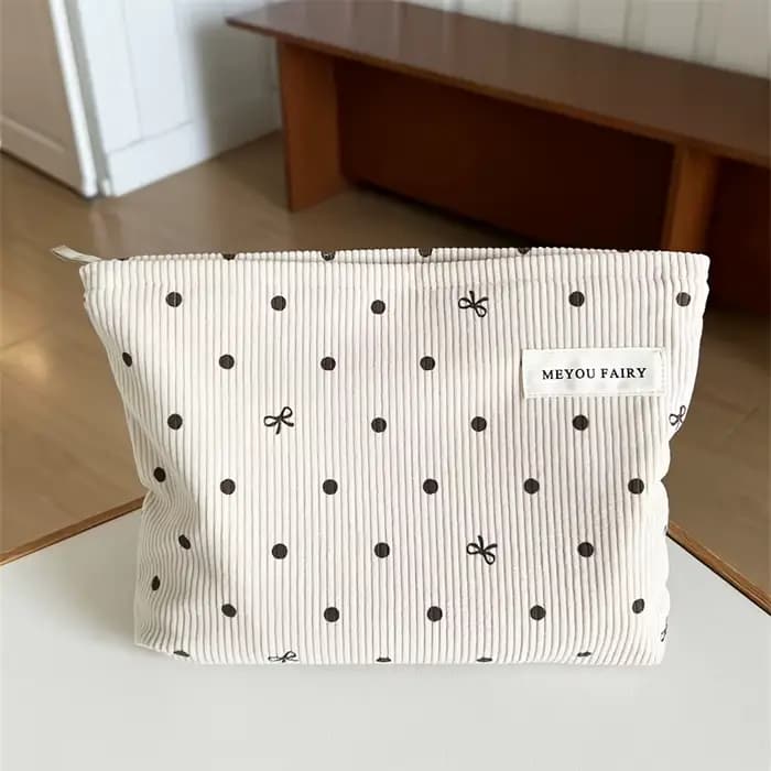 Grand sac de maquillage de style minimaliste pour femme – Sac de rangement de voyage élégant à ferme