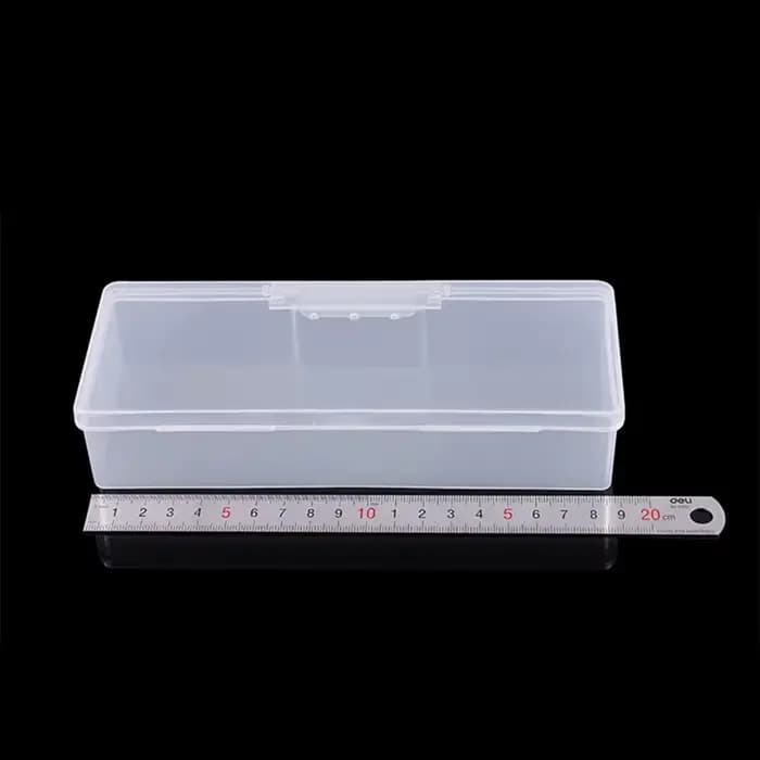Boîte de rangement rectangulaire en plastique Transparent pour Nail Art, 1 pièce, boîte de rangement