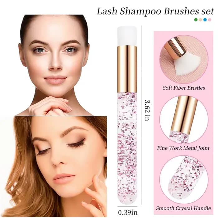 Brosses de nettoyage de cils pour Extensions de cils, 50/100 pièces, brosses de shampoing à paillett