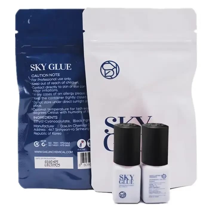 5/10 pièces Original corée ciel S + cils colle dame noir adhésif 1-2S séchage rapide Zone ciel forte