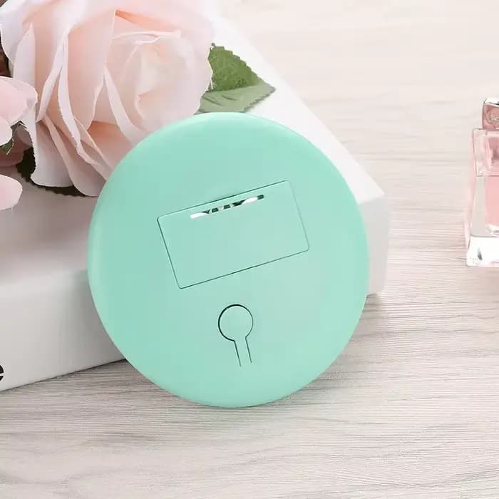 Mini miroir cosmétique de maquillage rond HD, Portable, Rechargeable, avec 12 lumières LED, loupe, p