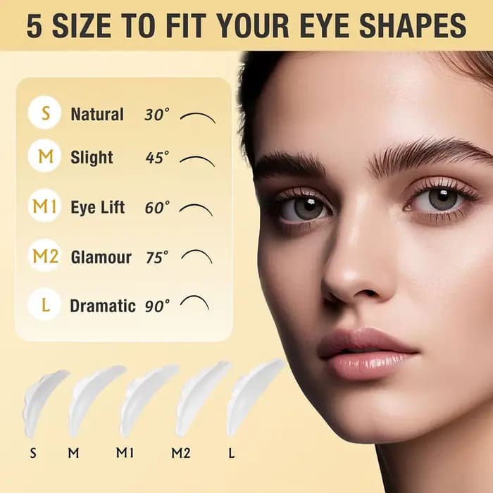 Gollee Kit de permanente de levage de cils rehausseur de cils naturels longue durée 4-6 semaines tei