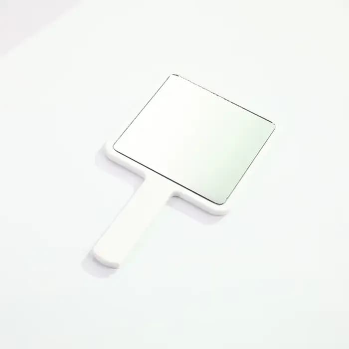 【S11】()1 pièce Nouveau Miroir de Maquillage Carré à Poignée 2025, Miroir de Vanité Portable, Miroir