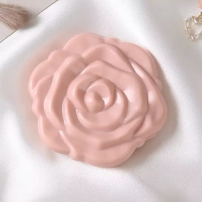 Mini miroir Portable rétro fleur de Rose, petit miroir de maquillage de poche, miroirs à main Double