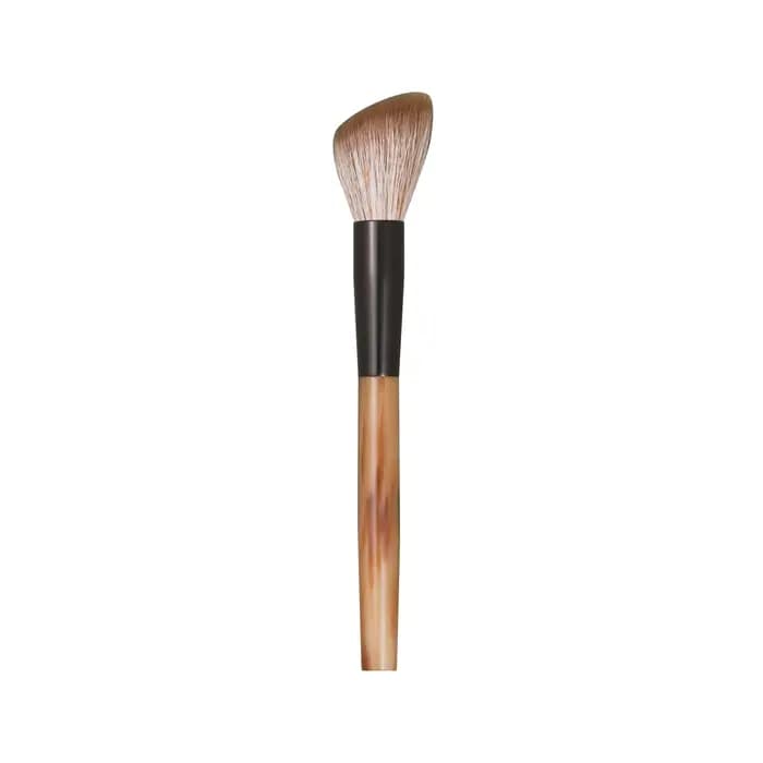 Pinceau de maquillage artisanal en poils de chèvre Kolinsky, à tête plate angulaire, pour estompage