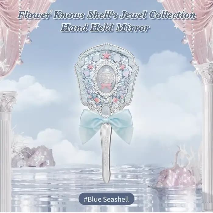 Flower Knows Shell's Jewel Collection Miroir Cosmétique portatif Outils de maquillage compacts