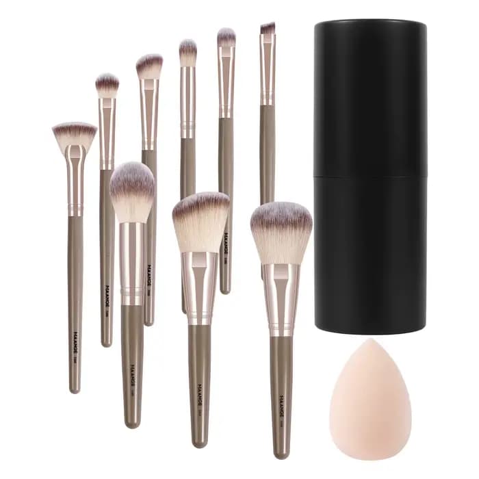 MAANGE Kit de 11 pinceaux de maquillage professionnels, pinceau de contour, pinceau de précision, pi