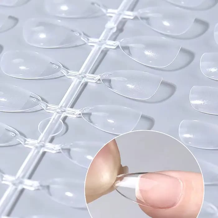 Pointes d'ongles courtes en amande pour gel souple, pré-façonnées, pointes d'ongles en acrylique, de