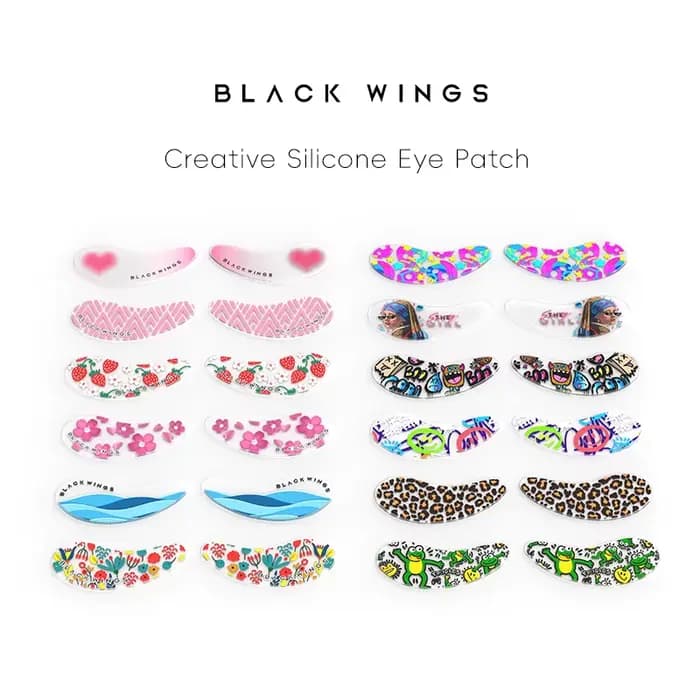 Blackwings 6 paires de patchs pour les yeux en silicone conviennent aux cernes et au masque pour les