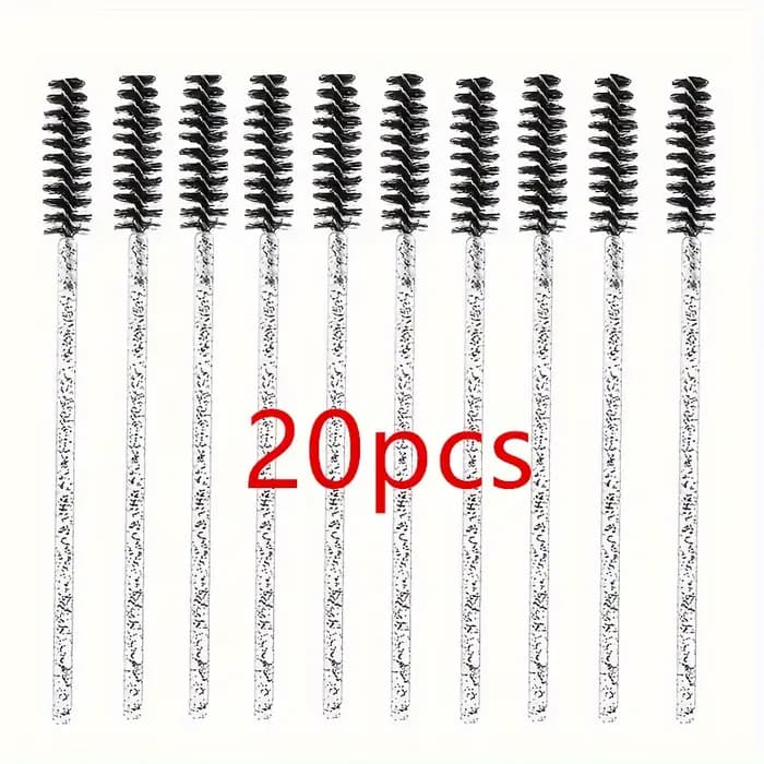 Ensemble de 20 pinceaux pour cils et sourcils – Non résistant à l'eau, formule sans ammoniaque, appl