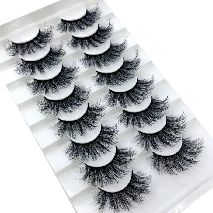 8 paires 15-22mm naturel 3D faux cils faux cils kit de maquillage vison cils extension vison cils ma