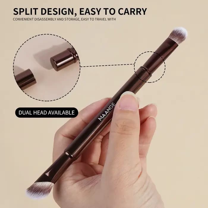 MAANGE – ensemble de pinceaux de maquillage à Double extrémité, détachables, pour Contour de voyage,