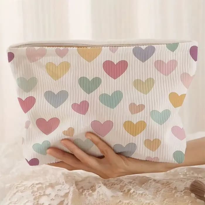 Trousse de Maquillage Florale pour Femme, Organisateur de Maquillage Coréen Brodé, Pochette Cosmétiq
