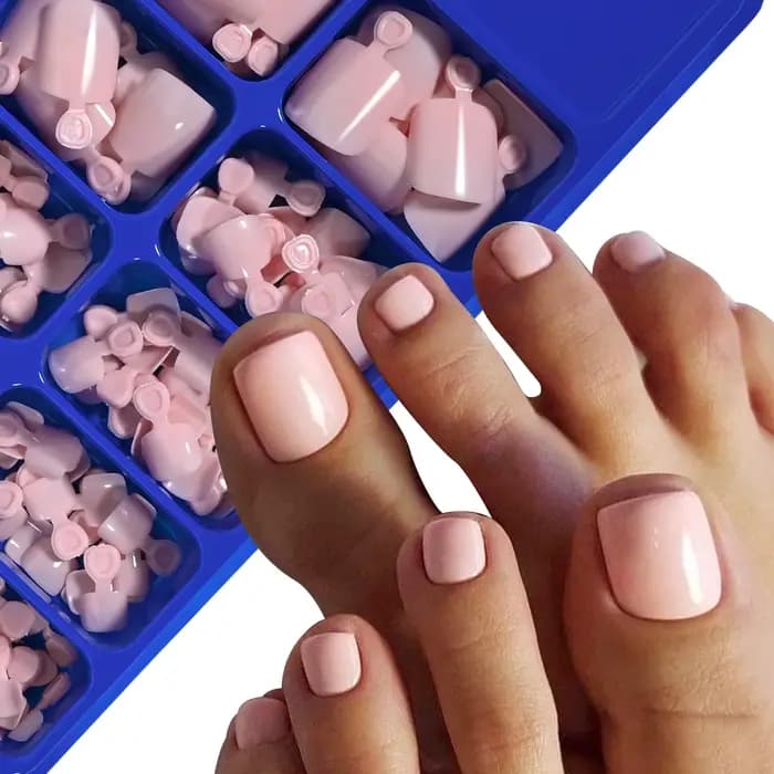 100/120 pièces faux ongles français court carré couverture complète faux ongles d'orteil acrylique r