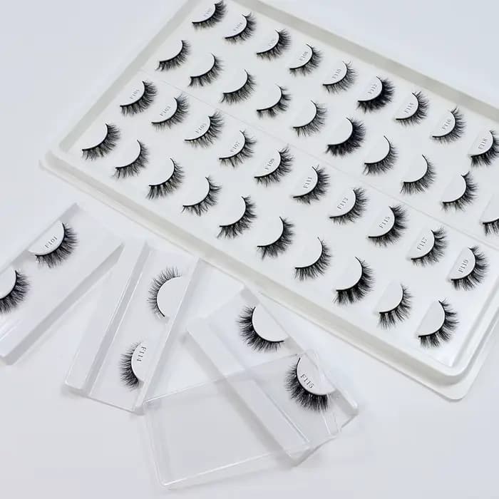 Cils de vison naturels de haute qualité mode classique doux pleine bande cils maquillage 12mm cils d