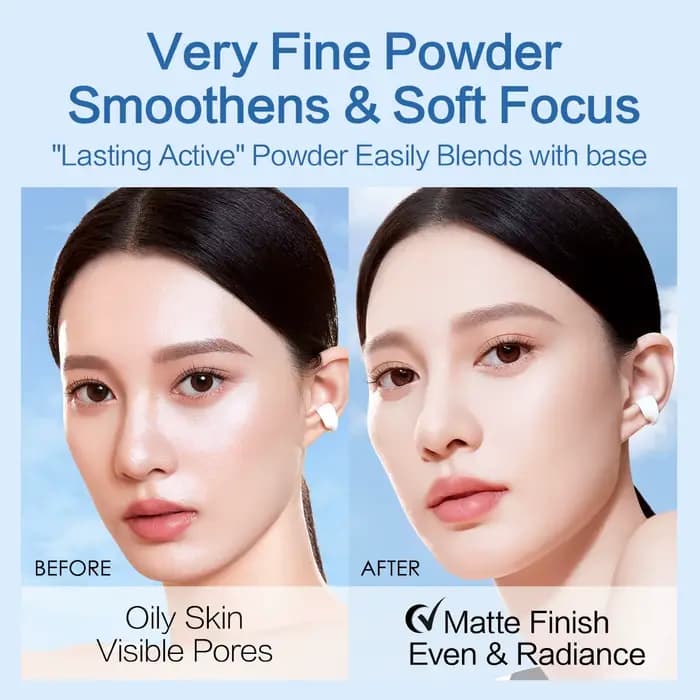 CARSLAN Cloud Touch – poudre de protection solaire à mise au point douce, poudre de réglage libre SP