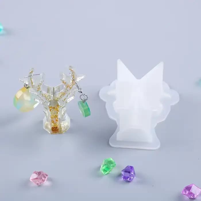 Moule porte-bijoux en bois de cerf en Silicone, support de cerf 3D, moules en résine époxy pour bric