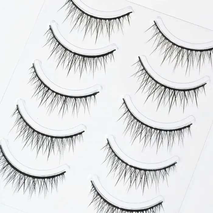Bandes de faux cils bande complète tige dure bébé queue de poisson droite faux cils cils naturels po