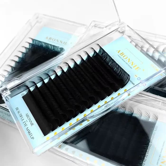 Abonnie Cils en cachemire Extensions de cils classiques Volume russe cils noirs mats