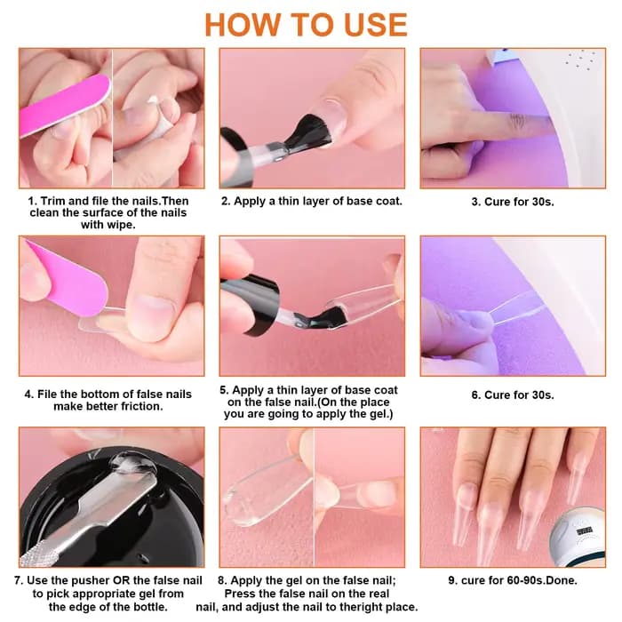 Gel de colle à ongles solide pour ongles à pression, faux ongles, ongles en acrylique, Gel solide à