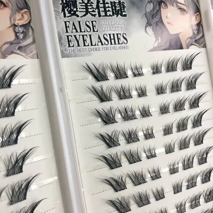 Faux-cils auto-adhésifs sans colle, grande capacité, œil de renard moelleux, Volume naturel, réutili