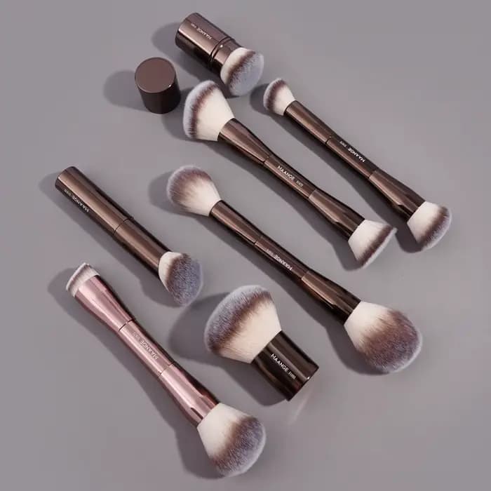 MAANGE-Pinceaux de maquillage à double tête, brosse pour fond de teint, poudre, correcteur, blush, b