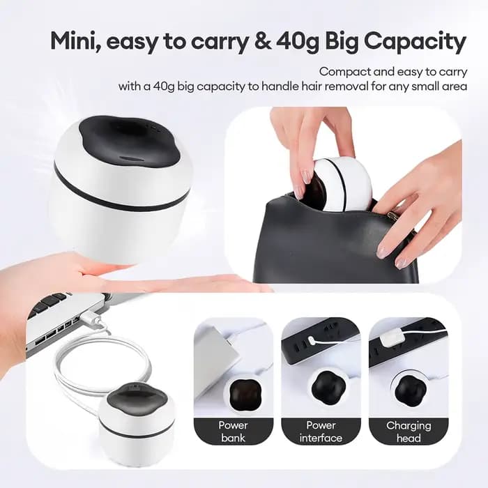 Mini Machine chauffante à cire 40g, bol en Silicone, chauffe-cire, nez, oreilles, épilation, Kit d'é