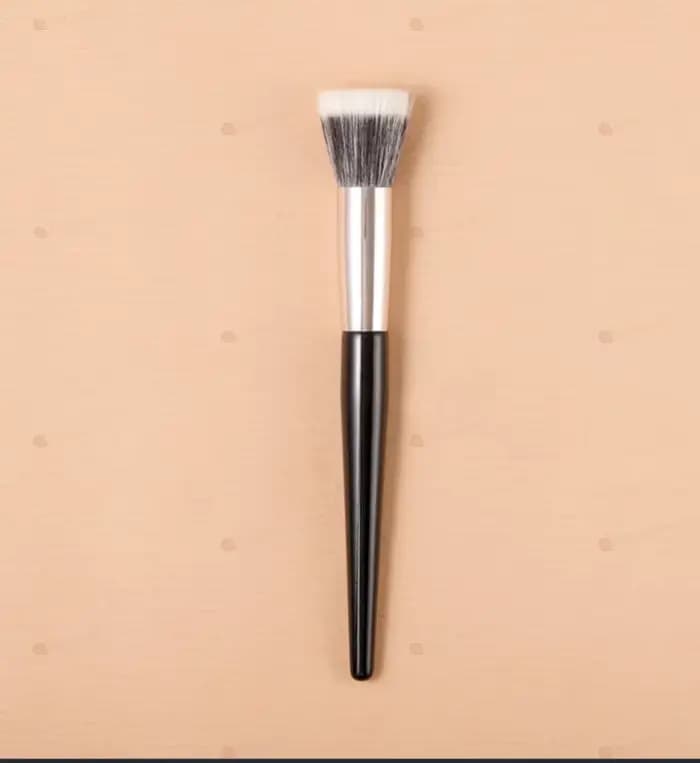 Pinceau de maquillage à points – Pinceau à double fibre pour finition aérographe, produits liquides
