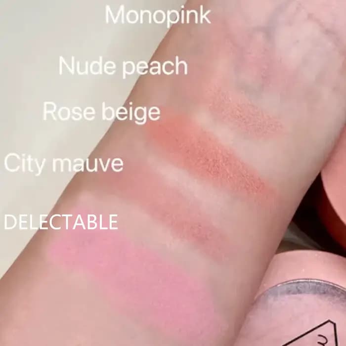Fard à joues pour le visage, recette d'humeur 3CE, poudre soyeuse, mélangeable, paiement des couleur