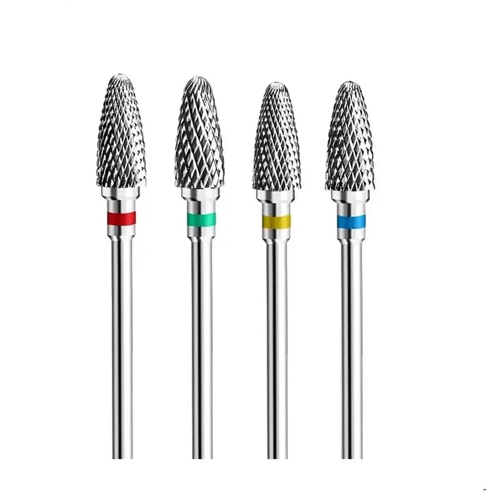 Forets à ongles en carbure de tungstène, perceuse de manucure électrique, accessoires, fraises pour