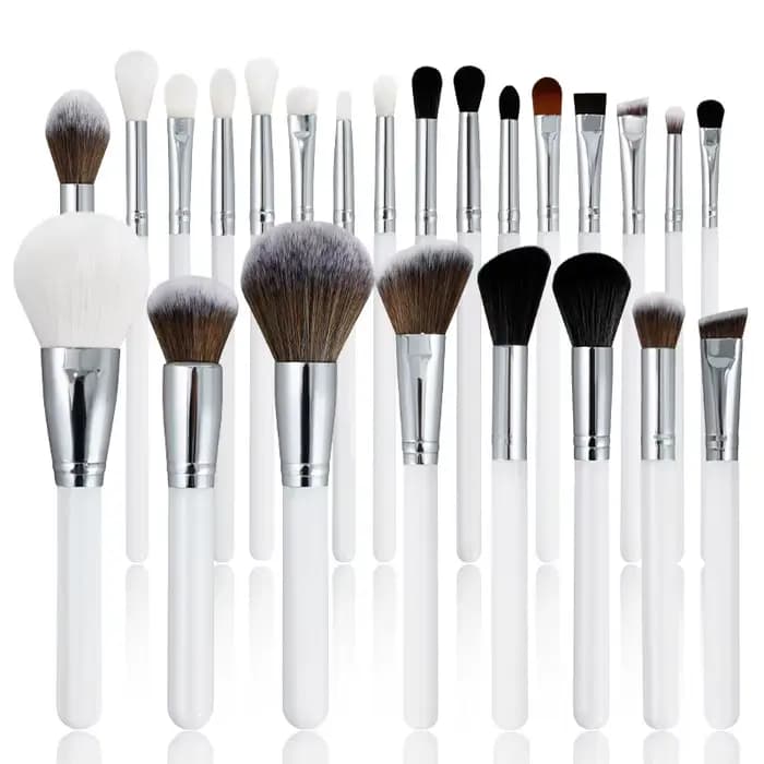 Ensemble de pinceaux de maquillage avec manche en bois, ensemble complet pour tous types de peau, sa