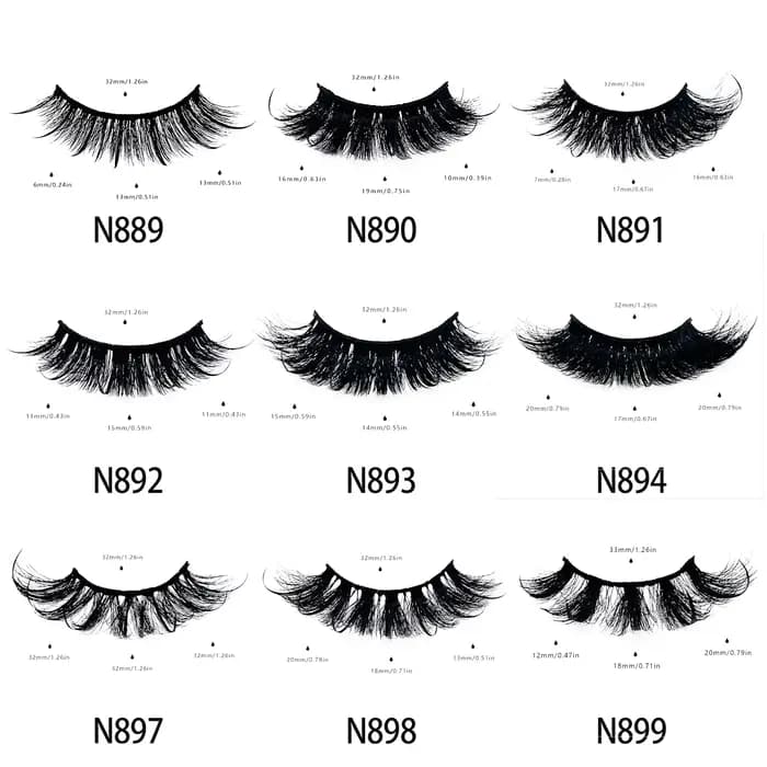 REDSIREN Faux cils en vison pointes vaporeux épais naturel pleine bande cils nouveau maquillage moel
