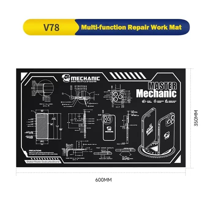 Tapis de travail de réparation multifonction mécanique V77 V78 V79, pour l'entretien du téléphone po