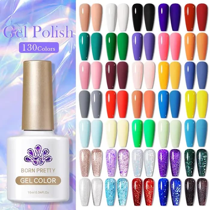 BORN PRETTY 130 couleurs Vernis à ongles Gel 10ml Vernis Semi Permanent Nail Art manucure tremper LE