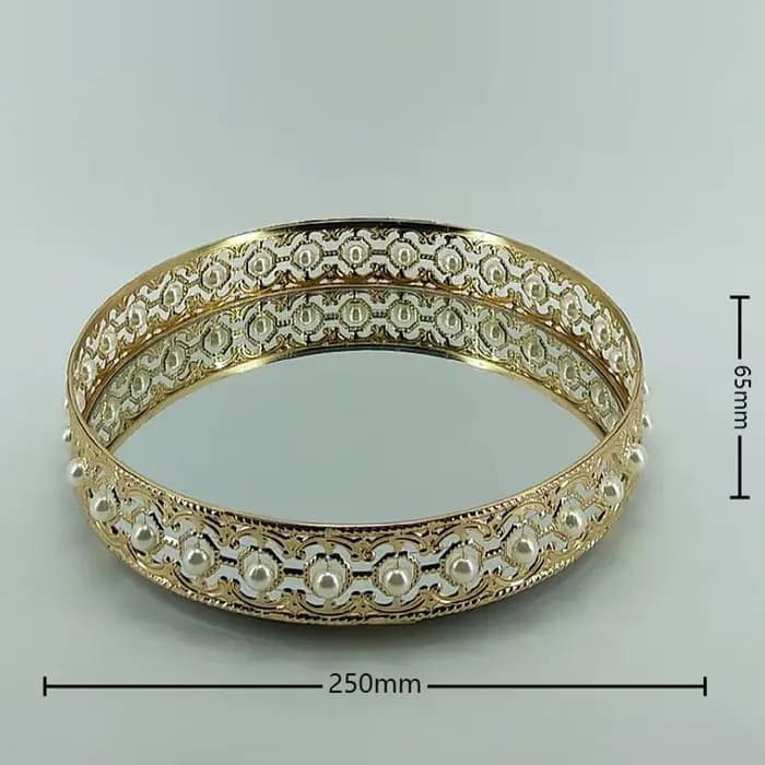 Miroir cosmétique nordique, rangement de bijoux, commode de table, rangement rond T1, accessoires de